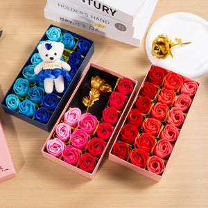 Caja de Regalo con 12 Jabones Perfumados con Aroma a Rosa, Flor Artificial, Recuerdo Práctico para Cumpleaños, Eventos Creativos, Pequeño Souvenir al por Mayor - Product Image 3