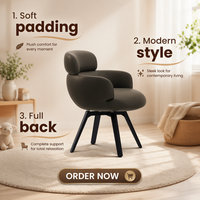 Chaise pivotante de salle à manger semi-finie, pièces en mousse injectée, nouvelle technologie, cadre en mousse non fini, métal, appartement, cuisine