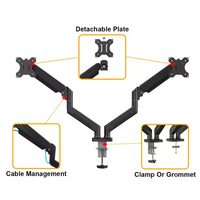 CHARMOUNT Max VESA 100*100mm double support de moniteur bras de moniteur de bureau à double montage