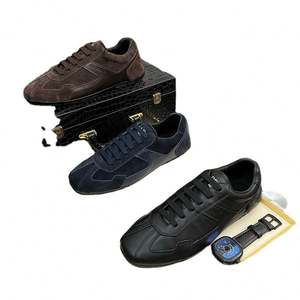 Zapatillas Deportivas Casuales de Diseño Premium para Hombre, Cuero Genuino, Entresuela PHYLON, Suela Exterior de PVC Antideslizante, con Cordones - Product Image 1