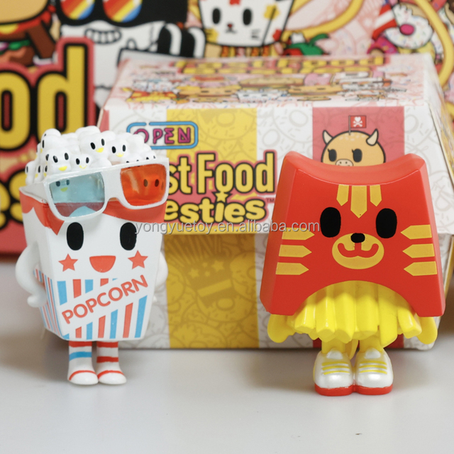 Custom Only Toys Mini Brands Fast Food Model Toys Miniature Hamburg Chips Action Figurine Kawaii Mystery Blind Box