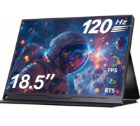 Moniteur portable de 18,5 pouces, panneau LCD IPS, FHD 1080P, 120 Hz, compatible avec le montage VESA, pour le jeu et le travail de bureau