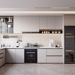 <span class=keywords><strong>Gabinetes</strong></span> <span class=keywords><strong>de</strong></span> <span class=keywords><strong>Cocina</strong></span> <span class=keywords><strong>de</strong></span> Madera Sólida Personalizados, Diseño Moderno, Tablero <span class=keywords><strong>de</strong></span> Melamina, Acabado Acrílico Opcional, Puerta Acrílica <span class=keywords><strong>para</strong></span> <span class=keywords><strong>Cocina</strong></span> - Product Image 2