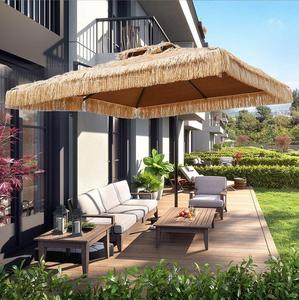 Sombrilla <span class=keywords><strong>de</strong></span> Jardín <span class=keywords><strong>de</strong></span> Lujo <span class=keywords><strong>de</strong></span> 9 pies para Piscina, Parasol <span class=keywords><strong>de</strong></span> Jardín con Base Desplazada, Sombrilla <span class=keywords><strong>de</strong></span> Paja para Exteriores, Patio y Jardín - Product Image 6