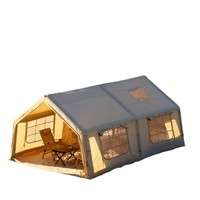 Tente de camping gonflable professionnelle à ouverture cheminée, imperméable, 3000 mm, grande taille, pour quatre saisons, prête à l'emploi, gonflage rapide