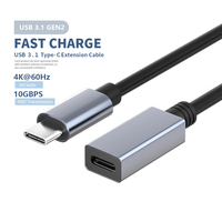 1M USB 3.1 Typ-C Verlängerungskabel Stecker auf Buchse für MacBook iPhone 15 Laptops Mobile Geräte Schnellladung Datensynchronisation