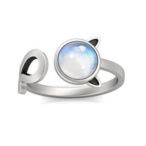 <span class=keywords><strong>Destiny</strong></span> Jewelry-anillo abierto pequeño diablo para niña, joyería elegante Bohemia, piedra lunar colorida antigua, 2021 - Product Image 2