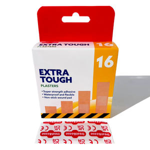 Steril esnek kumaş yapışkan bandajlar nefes ilk yardım şerit paketi 16/kutu yumuşak streç yara yama ilk yardım bandı - Product Image 2