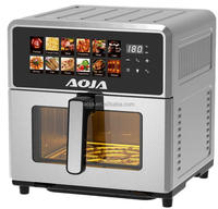 Friteuse à air numérique de 10 L grande capacité, 2150 W, avec chauffage supérieur et inférieur, 12 menus prédéfinis, boîtier en acier inoxydable