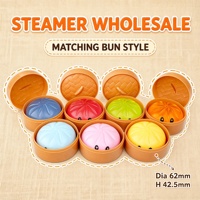 Panier de cuisson vapeur en plastique mini en gros pour jouet Bao Bun Squishy, couleurs personnalisées disponibles