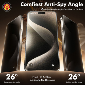 26 ° Protector de Pantalla de Vidrio Templado Mate Privacy Monkey King para 17 Air <span class=keywords><strong>13</strong></span> 14 15 16 17 OG, Vidrio sin Burbujas, Resistente al Polvo, Suave para Juegos - Product Image 4