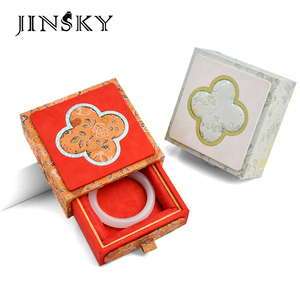 Jinsky Palace Style Silk Brocade Drawer <b>box</b> Rectangular Case for <b>Necklace</b>, Bracelet, Bead Bracelet,Seal for Packaging - Product Image 2