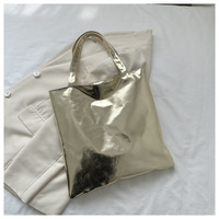 Sac à main simple en cuir verni brillant de couleur unie, sac à main de luxe, sac à main mignon pour fille, cadeau publicitaire, sac de shopping