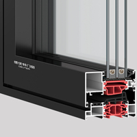 Ventanas Abatibles y Oscilobatientes de Aluminio con Diseño Vertical Isotérmico sin Perfiles, Aislamiento Térmico, Marco Delgado, Resistentes a Tormentas, Doble/Triple Acristalamiento Low-E