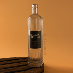 Botellas de Licor con Rayas Verticales y Diseño Acanalado de 375 ml, 500 ml, 700 ml y 750 ml, Botellas Personalizadas para Tequila y Ginebra - Product Image 6