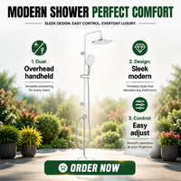 Colonne de douche coulissante moderne de grande taille, finition chromée, qualité supérieure, personnalisable en gros
