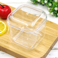 JNH006 Vente en gros de boîtes alimentaires jetables transparentes en PS pour aliments pour bébés, bonbons, collations, sucre, gâteaux