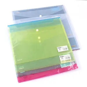 Foska tahan aus Macaroon berwarna desain amplop folder File plastik untuk menyimpan dokumen