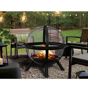 Parrilla de barbacoa negra grande Fire Globe Pit, cubierta protectora de 35 pulgadas, bola recubierta de polvo, calefacción al aire libre, hoguera, Picnic para acampar - Product Image 6