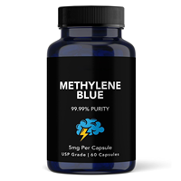 Capsules de bleu de méthylène naturel OEM avec vitamine C pour suppléments nootropiques humains, non destiné aux femmes enceintes, 5-12 mg