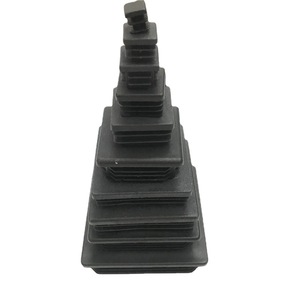 Xin Accessories Square Tube Plug <b>Chair</b> Leg Protectors For Office <b>Desks</b> And <b>Chairs</b> 8 Sizes <b>Black</b> Protective Furniture Pads - Product Image 2