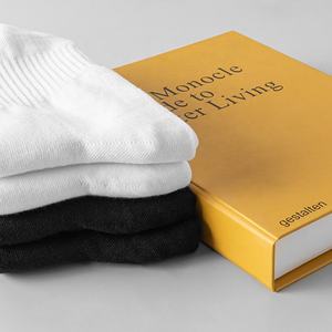 कस्टम खेल मोजे उच्च गुणवत्ता वाले टखने की टेरी पतली मोजे कपास खेल पुरुष कुत्ते डिजाइन कढ़ाई चालक दल मोजे कस्टम लोगो - Product Image 5