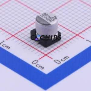 ตัวเก็บประจุแบบอิเล็กโทรไลต์อะลูมิเนียม SMD รุ่น VE-220M1VTR-0505, ขนาด D5xL5.3 มม. 22uF 20% 35V 5 มม. - Product Image 1