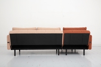 Sofá Cama Extensible Nisco Moderno de Alta Gama con Tapicería de Tela Suave, Estructura Metálica y Relleno Tipo Plumón para Sala de Estar