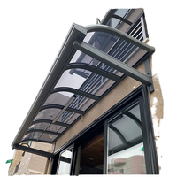 Auvent motorisé en aluminium imperméable pour terrasse, auvent de patio, parasol, abri solaire, auvent incurvé, gazebo durable, résistant au vent, pour balcon