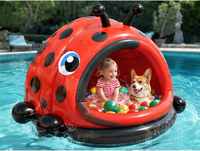 Piscine gonflable pour bébé avec ombrage, piscine gonflable pour enfants avec auvent pour la baignade en intérieur et en extérieur, flotteurs pour tout-petits de 3 à 48 mois