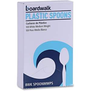 Cucharas Desechables de Poliestireno de Longitud Completa, Color Blanco, 100 por Caja - Product Image 4