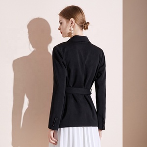 Stile autunno e inverno nuovo giacca da <span class=keywords><strong>donna</strong></span> da ufficio foderata a triplo petto retrò <span class=keywords><strong>con</strong></span> risvolto caldo <span class=keywords><strong>Blazer</strong></span> Slim Fit <span class=keywords><strong>con</strong></span> <span class=keywords><strong>cintura</strong></span> - Product Image 4