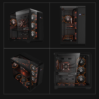 Left Side 360mm Water Cooling Gaming Case 400mm GPU Support ATX M-ATX PC Chassis High Airflow Tempered Glass Computer Case