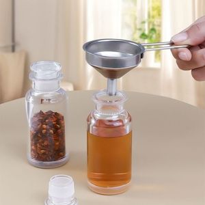 Entonnoir à huile en acier inoxydable épaissi à large et étroit bec verseur, filtre de cuisine pour le transfert d'huile de cuisson - Product Image 1