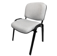 Chaise de visite empilable de haute qualité, siège et dossier sans accoudoirs en tissu, cadre en métal, table d'écriture personnalisée, table d'écriture réglable