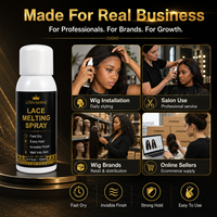 Spray de fixation pour perruques, fabrication OEM, séchage rapide, finition invisible, approvisionnement en gros pour marques de perruques