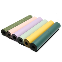 Tapis de yoga ovale rectangulaire en PU écologique imprimé sur mesure, antidérapant, absorbant la transpiration, pour Pilates et entraînement fitness