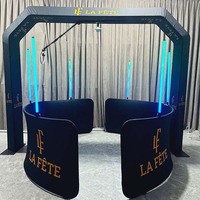 Cabina de Fotos Giratoria 360° Inflable con Control Remoto para Selfies
