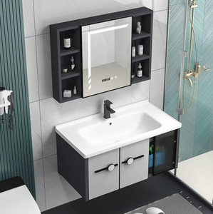 Ensemble de meubles de salle de bain modernes de qualité supérieure à prix de gros : miroir mural, armoires et vasques pour hôtels et maisons - Product Image 1