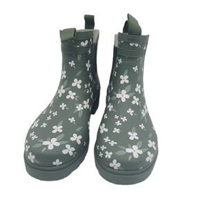 Wholesale Custom Logo Print <strong>Low</strong> Cut Short Rubber Rain Boots Shoes Rubber <strong>Wellies</strong> for Women - Product Image 3