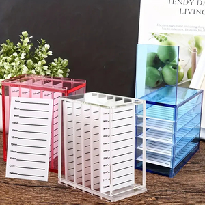 Boîte de rangement à 5 couches pour extensions de cils naturelles, longues, faites à la main, en acrylique hypoallergénique de qualité supérieure, Dragon Professional - Product Image 2