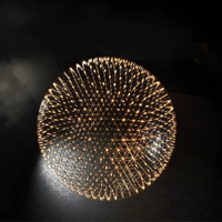 Lustre suspendu boule d'escalier, décoration de villa, lampes de plafond, boule scintillante pour centre commercial, feux d'artifice, ciel étoilé, lumières de hall