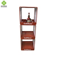 Cube en métal pour magasin de vin, présentoir de haute qualité sur pied, pop