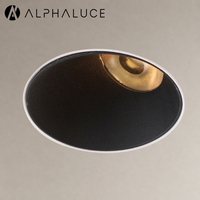 Projecteur LED COB commercial CE ETL, finition noire mate, anti-éblouissement, encastré au plafond, sans bordure, pour hôtel, SAA