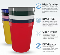 Gobelets de stade en plastique réutilisables écologiques sans BPA à prix avantageux avec logo personnalisé pour les compétitions de football, 8 oz, 12 oz, 16 oz, 24 oz