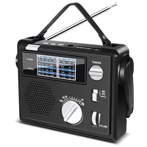 Radio à manivelle Stronix avec chargeur solaire d'alimentation Radio d'urgence