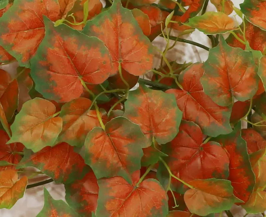 Groothandel Kunstmatige Herfstbladeren Wijnstok Gebladerte Gele Slinger Bruiloftdecoratie Kunstmatige Plant Opknoping