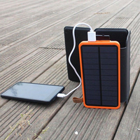 Chargeur solaire portable de banque d'énergie solaire pliable de haute qualité directe d'usine 20000Mah avec lumière LED