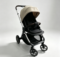 Poussette pliable légère Ningbo Youbei, design pratique, noire et personnalisable pour les voyages de bébé