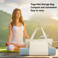 LADYGLOW Sacs de sport pour tapis de yoga Pilates en toile avec logo personnalisé Sac de yoga portable Gym Fitness Tote